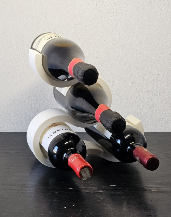 Stylish 3D Printed Wine Rack